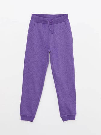 LCW Kids Mor Beli Lastikli Basic Kız Çocuk Jogger Eşofman Altı