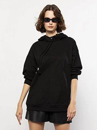 LCW Vision Siyah Kadın Hoodie