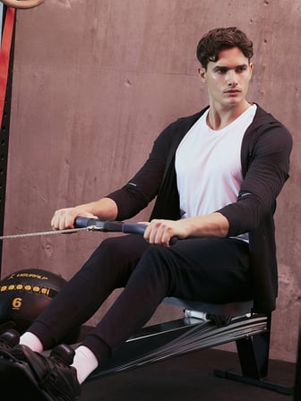 XSIDE ACTIVE Siyah Slim Fit Kapüşonlu Erkek Spor Hırka