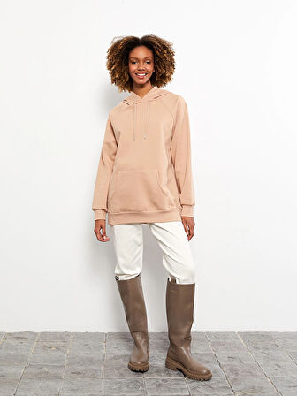 LCW Vision Kahverengi Kadın Kalın Hoodie