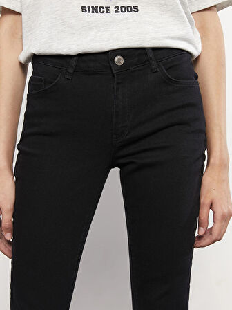 LCW Jeans SİYAH Mercury Skinny Fit Kadın Rodeo Jean Pantolon