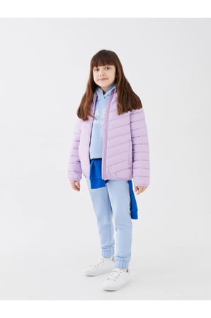 Kapüşonlu Basic Kız Çocuk Şişme Mont