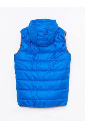 LCW Kids Mavi Kapüşonlu Basic Erkek Çocuk Şişme Yelek