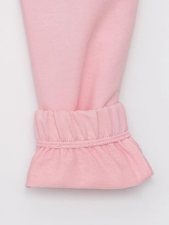 LCW Kids Pembe Beli Lastikli Baskılı Kız Çocuk Jogger Eşofman Altı