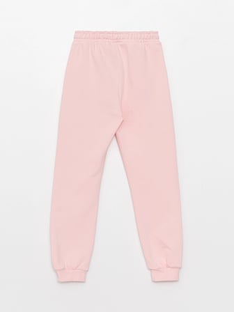 LCW Kids Pembe Beli Lastikli Baskılı Kız Çocuk Jogger Eşofman Altı