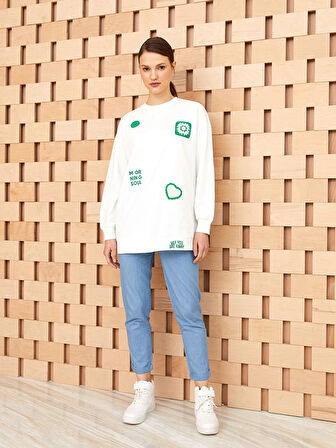 LCW Modest İNDİGO Kadın Slouchy Düz Jean Pantolon