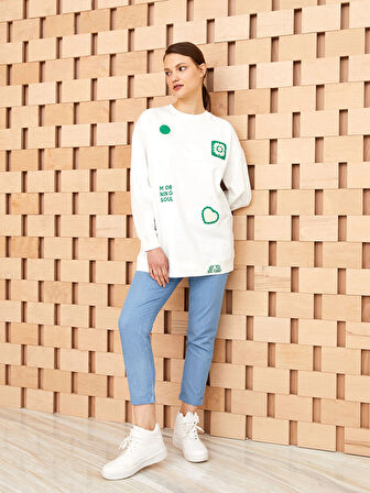 LCW Modest İNDİGO Kadın Slouchy Düz Jean Pantolon