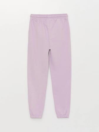 LCW Kids Lila Beli Lastikli Basic Kız Çocuk Jogger Eşofman Altı