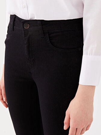 LCW Jeans SİYAH Yüksek Bel Jüpiter Süper Skinny Fit Kadın Jean Pantolon