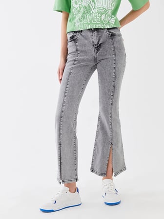 LCW Jeans SİYAH Yüksek Bel Mars Flare Kadın Jean Pantolon