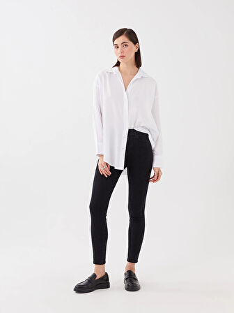 LCW Jeans SİYAH Yüksek Bel Jüpiter Süper Skinny Fit Kadın Jean Pantolon