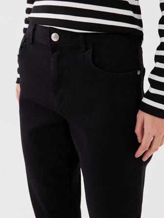LCW Jeans SİYAH Yüksek Bel Straight Kadın Jean Pantolon