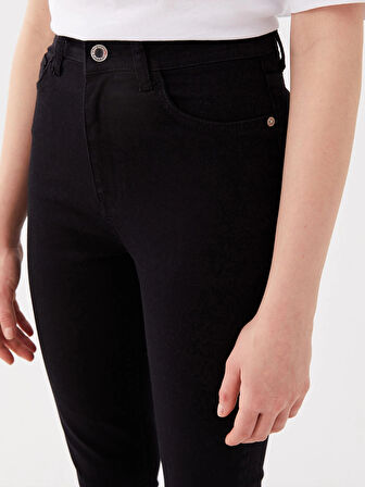 LCW Jeans SİYAH Yüksek Bel Slim Fit Kadın Jean Pantolon
