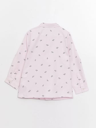 LCW baby Pembe Baskılı Erkek Bebek Gömlek ve Papyon 2'li