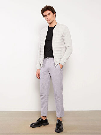 LCWAIKIKI Classic GRİ Standart Kalıp Kolej Yaka Erkek Triko Mont