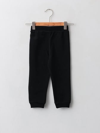 LCW Kids Siyah Beli Lastikli Basic Kız Çocuk Jogger Eşofman Altı
