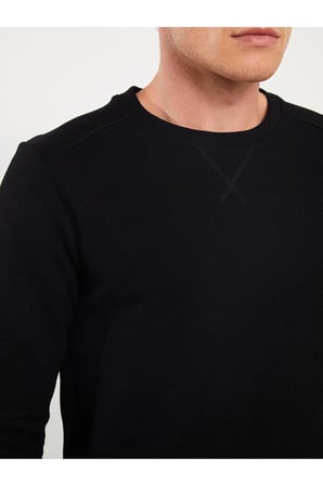 LCWAIKIKI Classic Bisiklet Yaka Uzun Kollu Erkek Sweatshirt