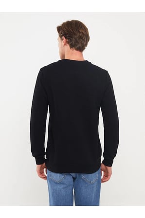 LCWAIKIKI Classic Bisiklet Yaka Uzun Kollu Erkek Sweatshirt