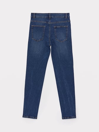 LCW Kids İndigo Beli Ayarlanabilir Lastikli Erkek Çocuk Jean Pantolon