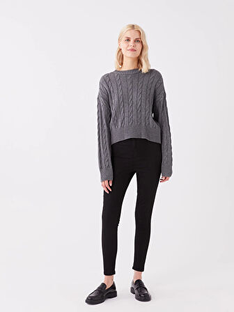 LCW Jeans Siyah Jüpiter Süper Skinny Fit Kadın Jean Pantolon