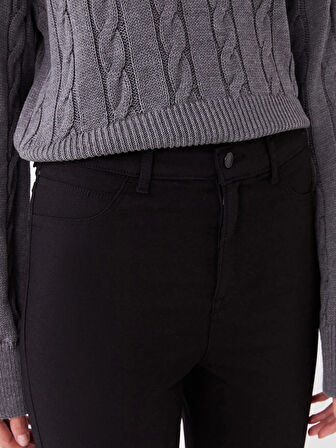 LCW Jeans Siyah Jüpiter Süper Skinny Fit Kadın Jean Pantolon