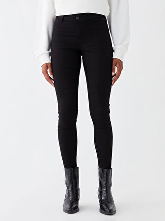 LCW Jeans Siyah Jüpiter Süper Skinny Fit Kadın Jean Pantolon