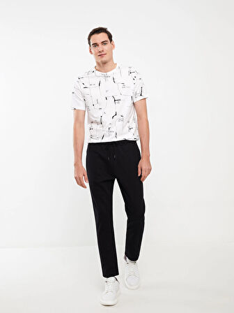 LCW Casual SİYAH Slim Fit Erkek Kalın Eşofman Altı