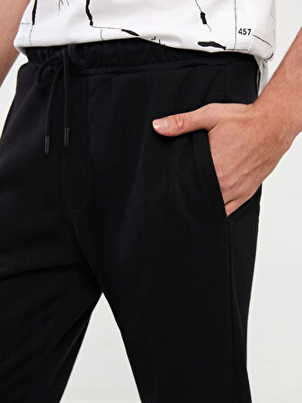 LCW Casual SİYAH Slim Fit Erkek Kalın Eşofman Altı