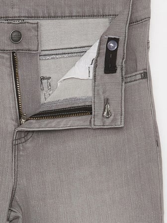 LCW Kids GRİ Beli Ayarlanabilir Lastikli Erkek Çocuk Jean Pantolon