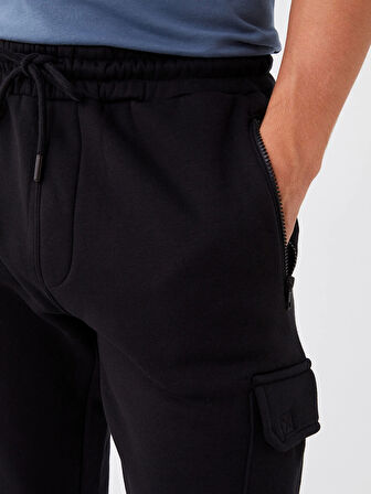 LCW Casual SİYAH Slim Fit Erkek Kalın Jogger Eşofman Altı