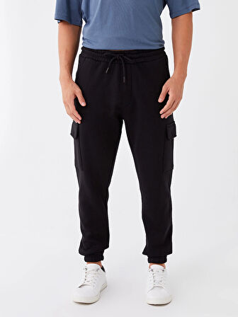 LCW Casual SİYAH Slim Fit Erkek Kalın Jogger Eşofman Altı