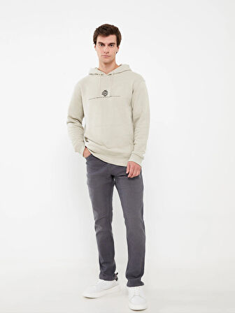 XSIDE Bej Uzun Kollu Erkek Hoodie