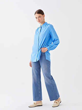 LCW Modest İNDİGO Wideleg Kadın Jean Pantolon