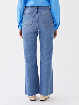 LCW Modest İNDİGO Wideleg Kadın Jean Pantolon