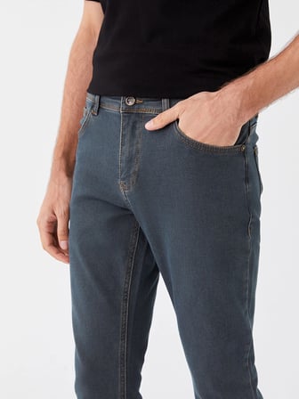 LCW Jeans Yeşil 750 Slim Fit Erkek Jean Pantolon