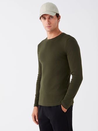 LC Waikiki LCWAIKIKI Classic Bisiklet Yaka Uzun Kollu Erkek