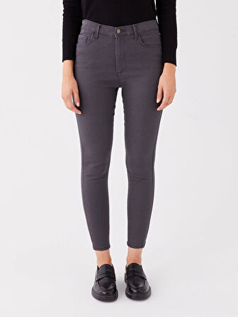 LCWAIKIKI Basic GRİ Slim Fit Kadın Jean Pantolon