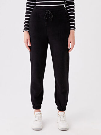 LCWAIKIKI Basic SİYAH Kadın Beli Lastikli Düz Eşofman Altı