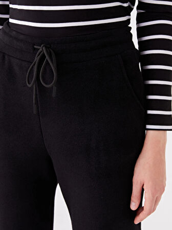 LCWAIKIKI Basic SİYAH Kadın Beli Lastikli Düz Eşofman Altı