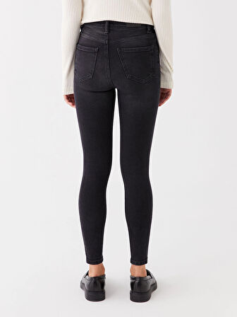 LCW Jeans SİYAH Yüksek Bel Jüpiter Süper Skinny Fit Kadın Jean Pantolon