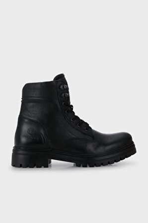 Lumberjack Wagner Yuvarlak Burun Kısa Topuk Bağcıklı Outdoor Kahverengi Biker Bot Deri