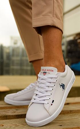 U.S. Polo Assn. Franco Beyaz Kadın Spor Sneaker Ayakkabı v10