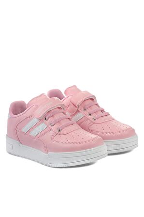 Camp Sneaker Cırt Cırtlı Kız Çocuk Ayakkabı Pembe / Beyaz