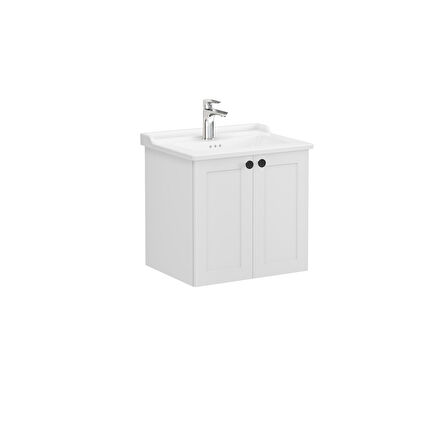 VitrA Root Classic 68702 Kapaklı Lavabo Dolabı, Mat Açık Gri, 60 cm