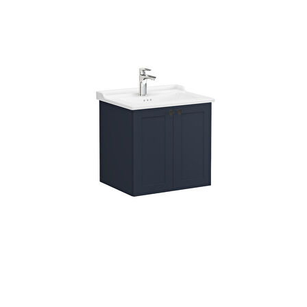 VitrA Root Classic 68706 Kapaklı Lavabo Dolabı, Mat Lacivert, 60 cm