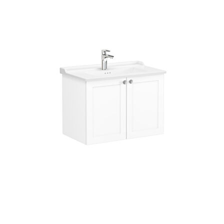 VitrA Root Classic 68722 Lavabo Dolabı, Kapaklı, Mat Beyaz, 80 cm