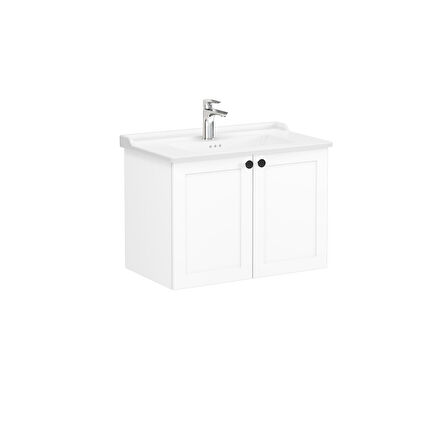 VitrA Root Classic 68722 Lavabo Dolabı, Kapaklı, Mat Beyaz, 80 cm