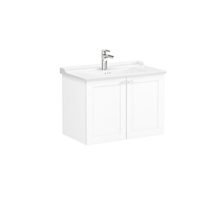 VitrA Root Classic 68722 Lavabo Dolabı, Kapaklı, Mat Beyaz, 80 cm