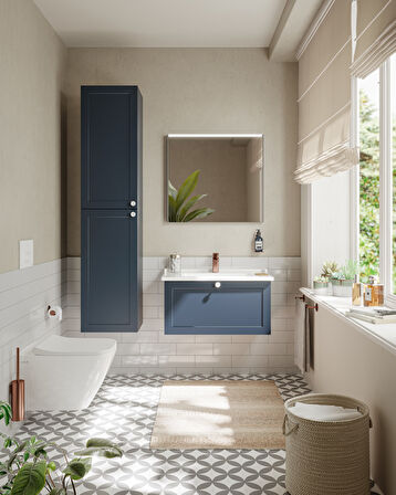 VitrA Integra 7001B003-0001 Klasik Etajerli Lavabo, 80, Beyaz