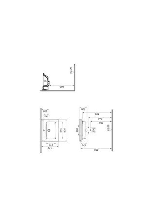 VitrA Integra 7001B003-0001 Klasik Etajerli Lavabo, 80, Beyaz